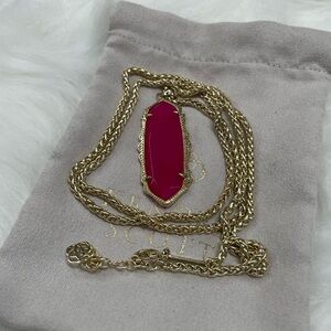 Kendra Scott Pink Agate Francis Pendant
